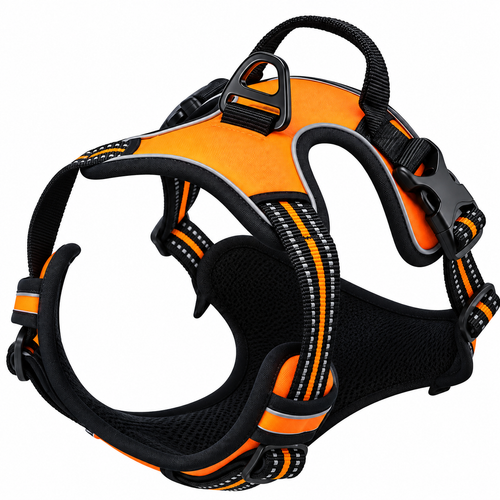 Adjustable No-Pull Dog Harness – Reflective Padded Vest for Small, Medium & Large Dogs