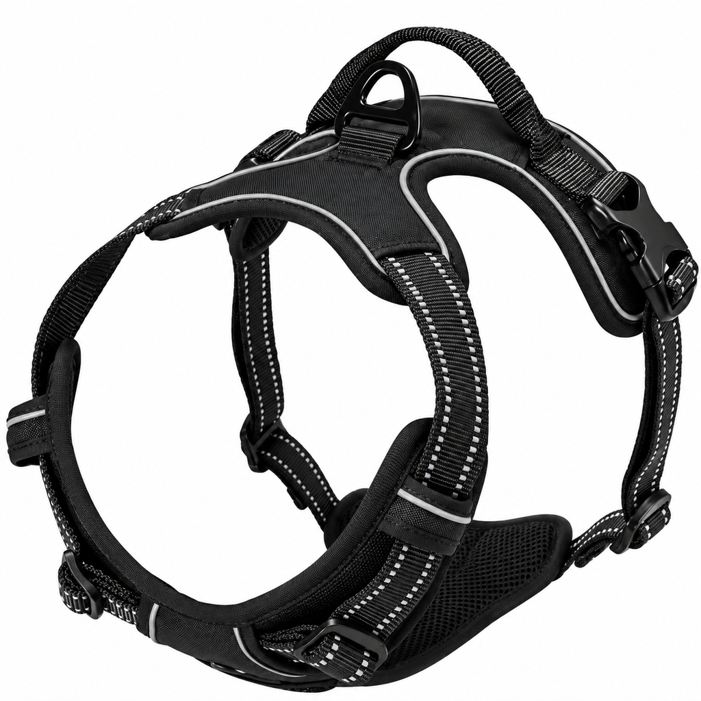 Adjustable No-Pull Dog Harness – Reflective Padded Vest for Small, Medium & Large Dogs