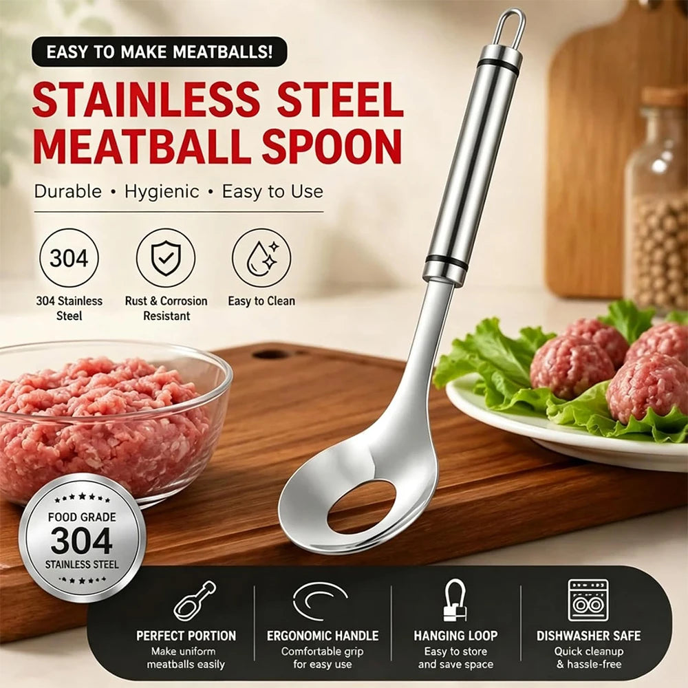 2026 Upgrade Stainless Steel Meatball Maker, Meatball Maker Spoon – Make Perfect Meatballs Without Messy Hands