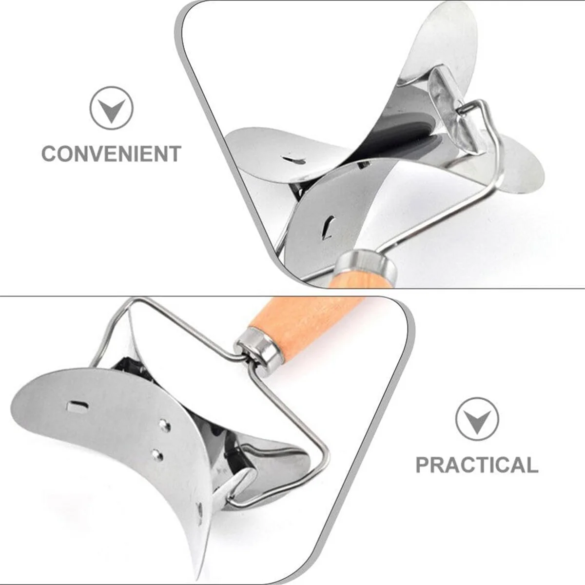 Stainless Steel Dumpling Wrappers Skin Dough Cutter Circle Roller Ravioli Dumpling Maker Cutter Pastry Cutting Tool