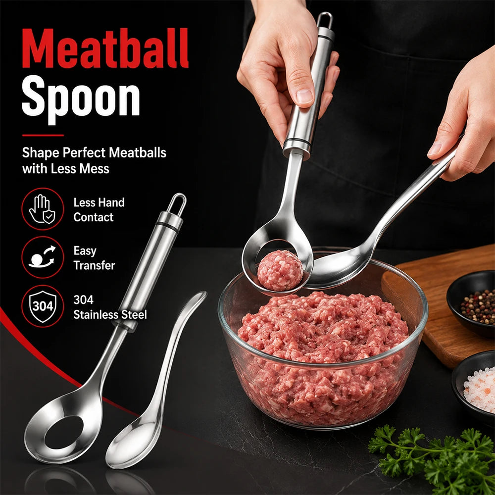 2026 Upgrade Stainless Steel Meatball Maker, Meatball Maker Spoon – Make Perfect Meatballs Without Messy Hands