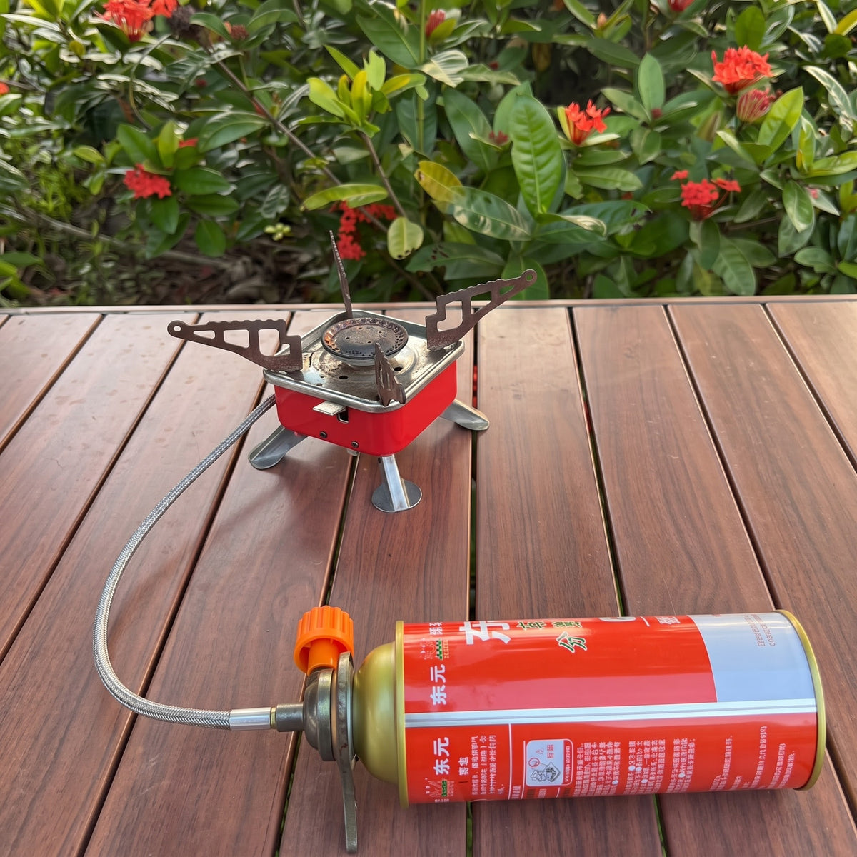 Portable Burner Camping Foldable Windproof Outdoor Gas Tank Stove for Backpacking Camping Hiking Picnic Camping Burner
